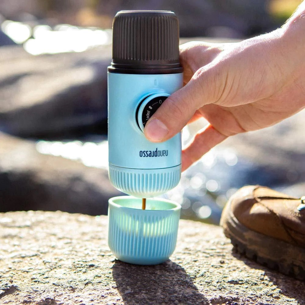 BUNDLE - Elements Nanopresso Portable Espresso Machine with Protective Case | Manually Powered + NS Adapter