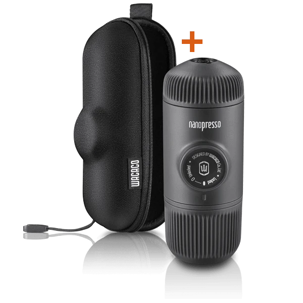 BUNDLE - Nanopresso Hand Powered Espresso Machine for Ground Coffee & Nanopresso Case