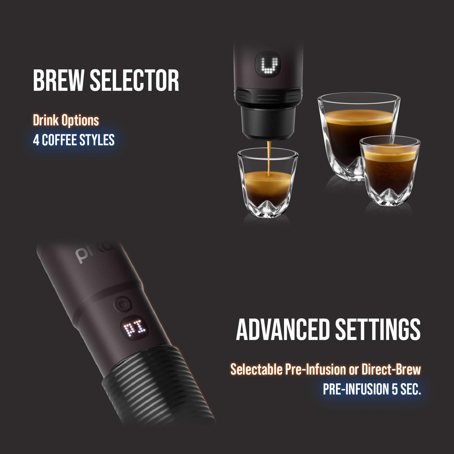 Wacaco Pixapresso Electric Espresso Coffee Maker – Compatible with NS Capsules & Ground Coffee, Tuscan Red