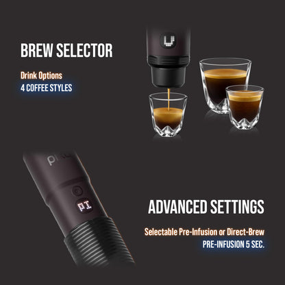 Wacaco Pixapresso Electric Espresso Coffee Maker – Compatible with NS Capsules & Ground Coffee, Tuscan Red