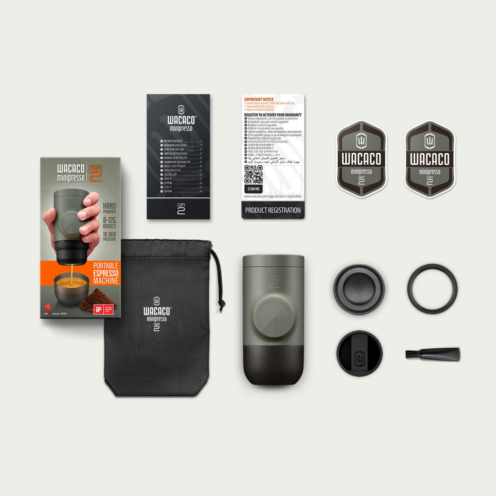 Wacaco - Minipresso Gr2 - Espresso Coffee Maker - Ground Coffee