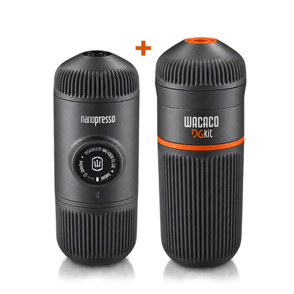 BUNDLE - Nanopresso Hand Powered Espresso Machine for Ground Coffee + Dolce Gusto (DG) Kit and DG Capsule Adapter