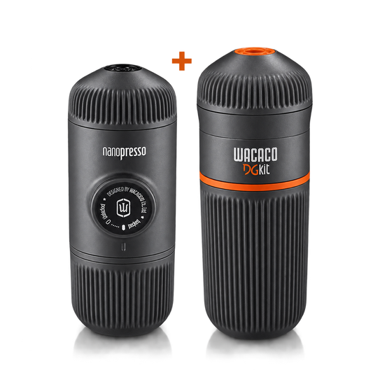 BUNDLE - Nanopresso Hand Powered Espresso Machine for Ground Coffee + Dolce Gusto (DG) Kit and DG Capsule Adapter