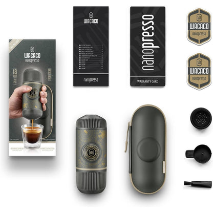 Nanopresso Dark Souls Portable Espresso Machine with Protective Case | Manually Powered